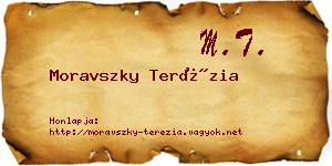Moravszky Terézia névjegykártya